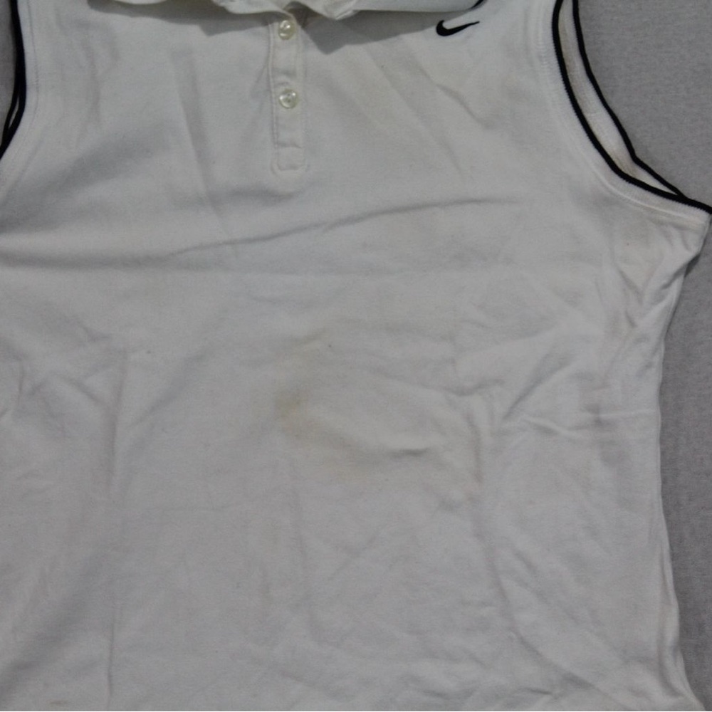 Nike Women Top Tennis Sleeveless Shirt Stains Size Small - Picture 3 of 7